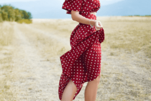 red dress